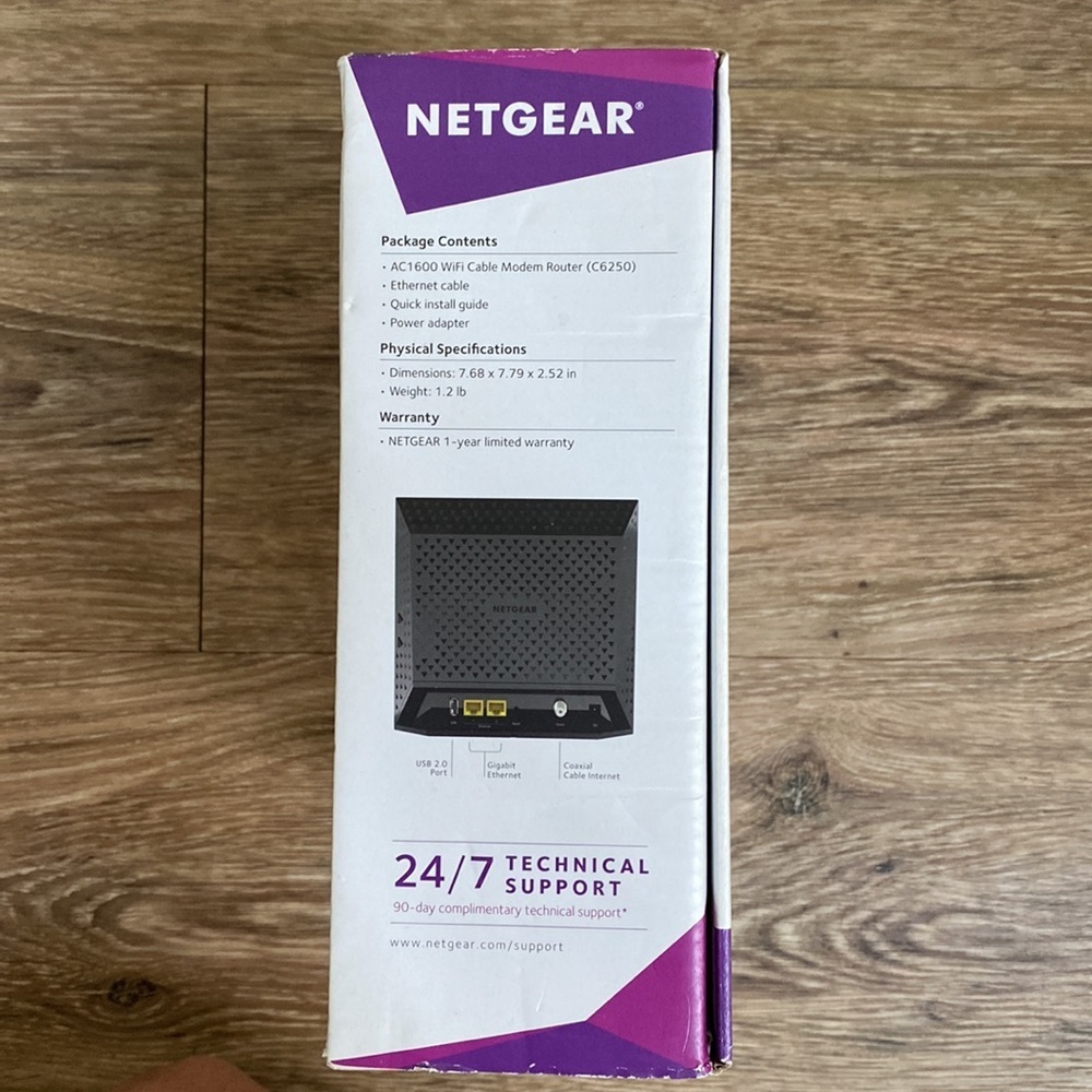 NIB NETGEAR AC-1600 Dual Band WiFi Cable Router Modem in Black - Picture 8 of 12